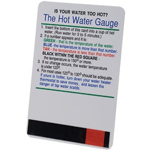 Hot Water Temperature Gauge Card